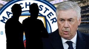 Ancelotti en el Bernabéu y Silueta de Alaba y Rüdiger