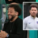 Marcelo riendo y Cholo Simeone