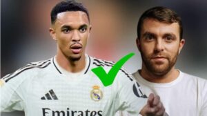 Fabrizio Romano con Alexander Arnold del Real Madrid