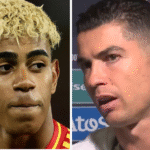 Cristiano Ronaldo y Lamine Yamal