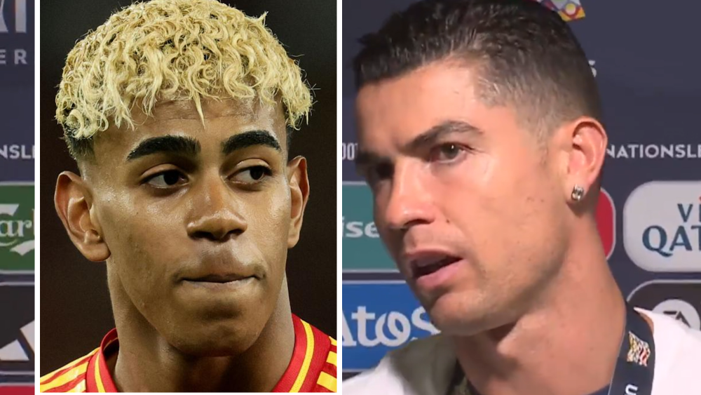 Cristiano Ronaldo y Lamine Yamal