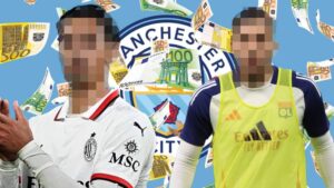 Jugadores incognito con lluvia de dinero y escudo City