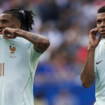 Kylian Mbappe (R) and Michael Olise