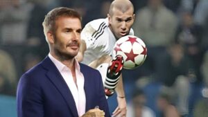 David Beckham y Zinedine Zidane