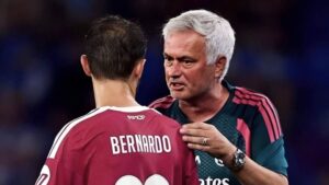 José Mourinho y Bernardo Silva