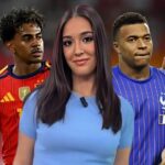 María Trisac, Lamine Yamal y Kylian Mbappé.