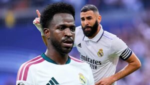 Vinícius Júnior y Karim Benzema